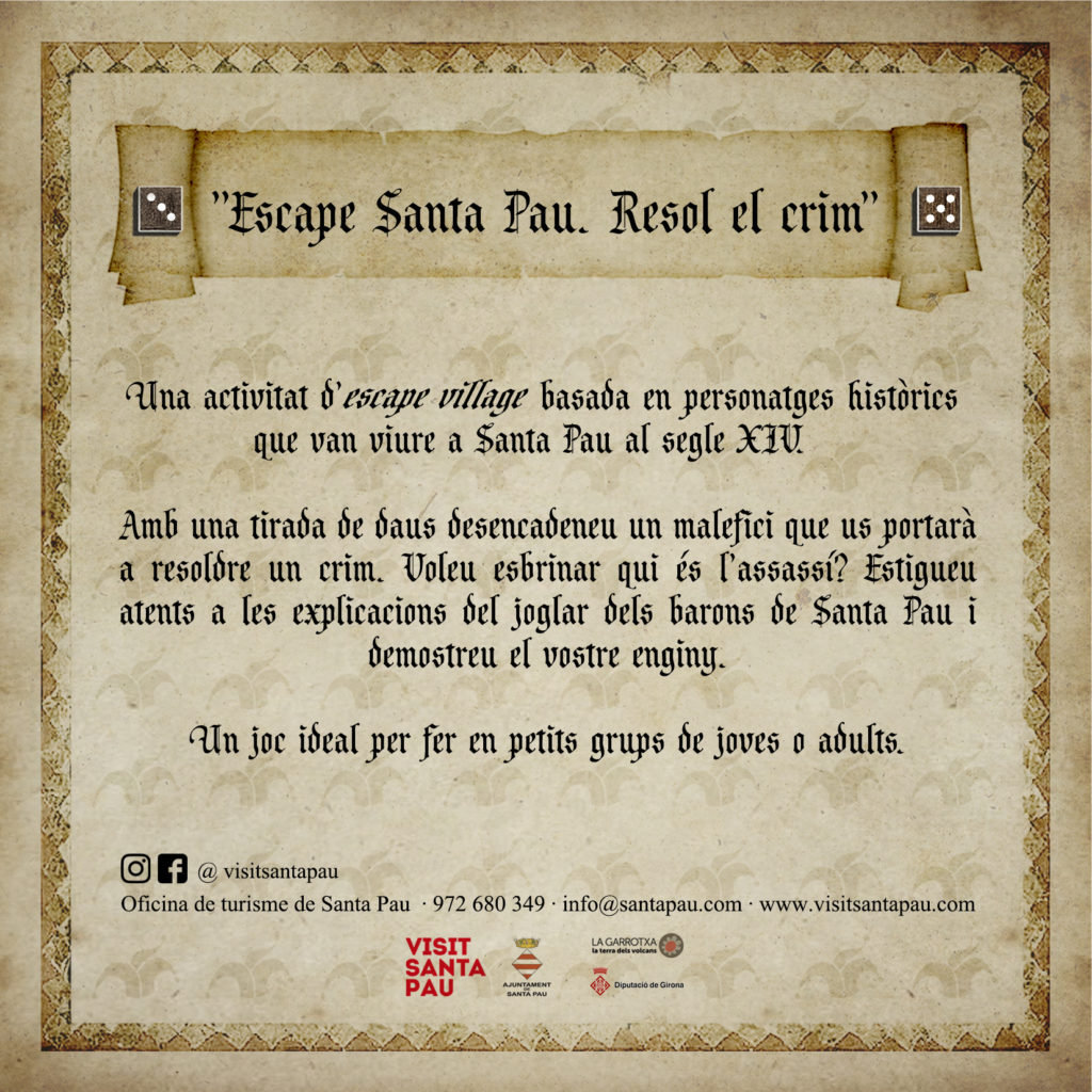 Escape Santa Pau. Resol el crim